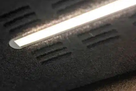 The ceiling light and ventilation unit inside a pod